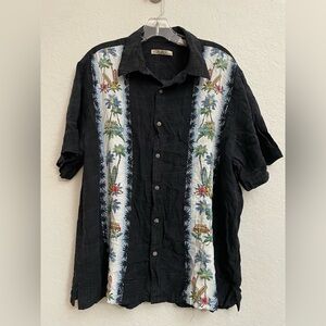 Vintage Aloha Shirt Batik Bay Rayon Short Sleeve Shirt - Size XL